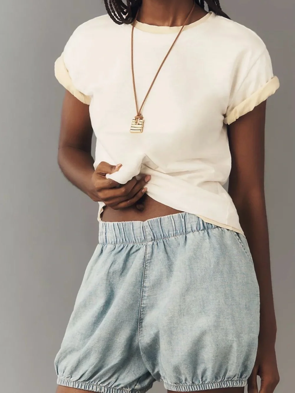 Anthropologie NWT Pilcro Cotton Linen Bloomer Shorts - Picture 1 of 4